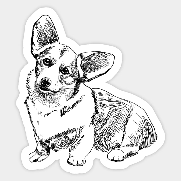 corgi pembroke Sticker by VicaVeresk